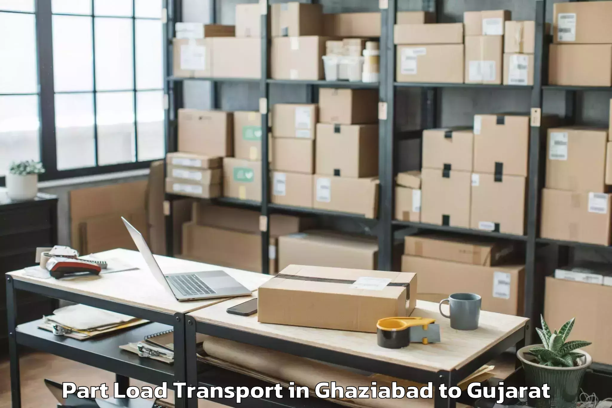 Get Ghaziabad to Rai University Ahmedabad Part Load Transport